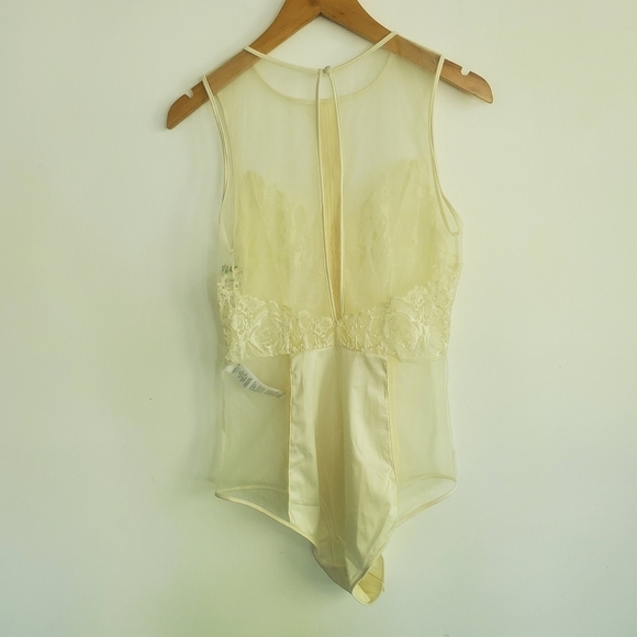 Calvin Klein Ivory Spring Rose Bodysuit - Picture 8 of 15